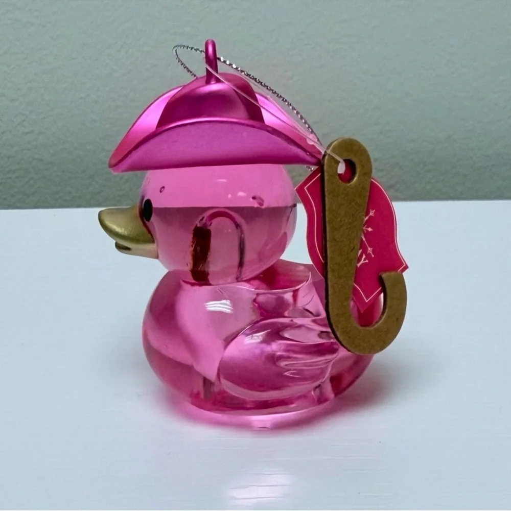3 for $15 SALE Pink Holiday Duck with Cowboy Hat ornament